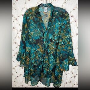 Catherines Sheer Floral Kimono